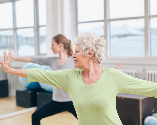 Summer’s Landing (12) Senior citizen yoga class